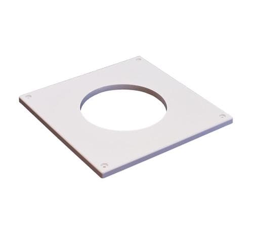 Duka peitelevy S7 - ABS, valkoinen, Ø100 mm