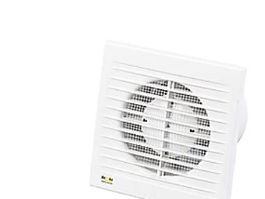 Duka ventilator El 600 TH - ABS, Hvid, Ø100 mm, Fugt- og tidsstyring