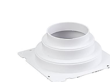Duka overgangsstykke type 1 - HIPS, Hvid, 185X185 mm, Overgang Ø130/140/150 mm