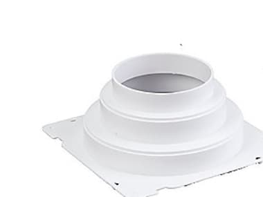 Duka overgangsstykke type 2 - HIPS, Hvid, 185X185 mm, Overgang Ø100/125/165 mm