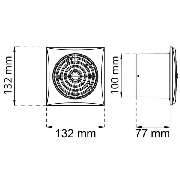 Habo Ventit Silence Baderomsvifte fuktsensor & timer