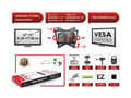 Miniatyrbillede 6 af 6: Vægbeslag til LED-TV - CINEMA PLUS 32"-70"