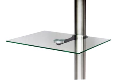 Sinox hylla för Sinox StandView TV-golvstativ. Glas