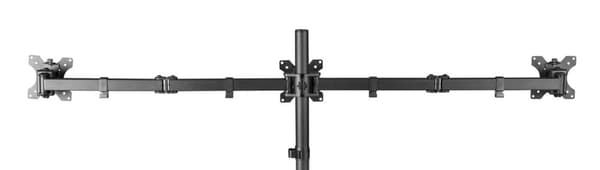 NÖRDIC Monitorarm Table Bracket for tripper skjermer 13-27 tommer i stål, vippbar, roterbar og roterbar, svart, skjermbrakett