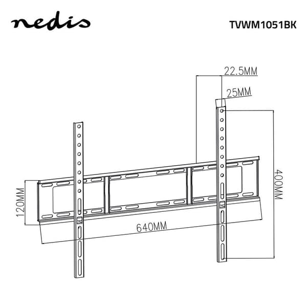 Nedis Fast Veggfeste för TV 37-70"