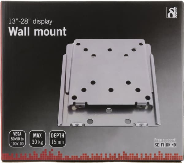 Wallmount TVscreen max30kg VESA 50x50>100x100mm quick mount