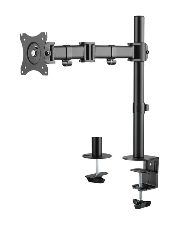 OFFICE  Single Desk mount, tilt, swivel, rotate, 13"-27"
