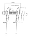 Miniatyrbillede 8 af 9: deltaco OFFICE Ultra-Slim Tilt Wall Mount, 32"-55", 35 kg, black