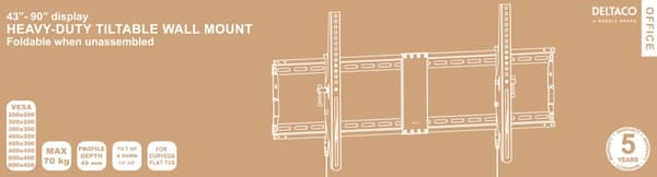 OFFICE HeavyDuty Foldable Tilt Wall Mount 43"90" 70 kg