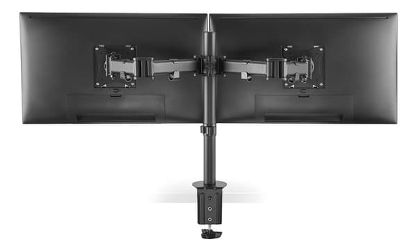 OFFICE Dual Desk Mount, tilt, swivel, rotate, 13"-27"