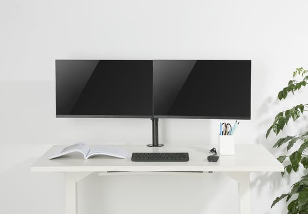 OFFICE Dual Desk Mount, tilt, swivel, rotate, 13"-27"