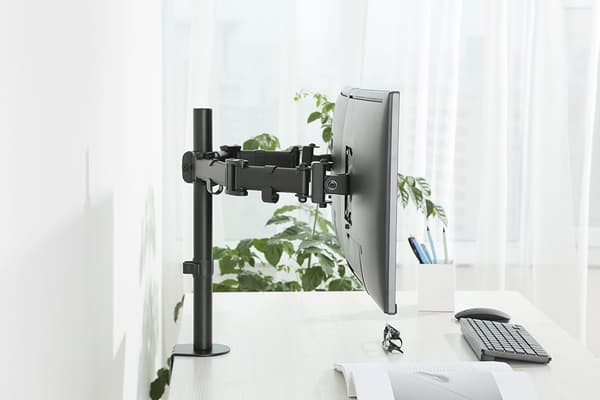 OFFICE Dual Desk Mount, tilt, swivel, rotate, 13"-27"