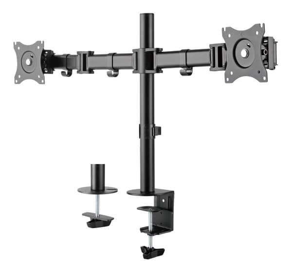 OFFICE Dual Desk Mount, tilt, swivel, rotate, 13"-27"