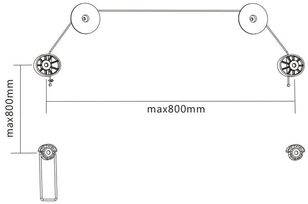 Ultra-slim picture wall, 37"-70", 50kg, 100x100-800x800