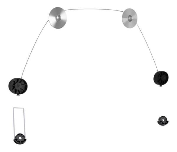 Ultra-slim picture wall, 37"-70", 50kg, 100x100-800x800 Grå