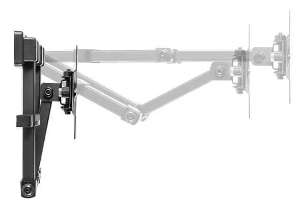 Full motion 3-way wall mount, 13-27" up to 20 kg, tilt, rota