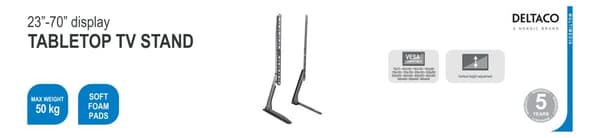 Tabletop tv stand 2370" 50kg vertical height adjustment VESA