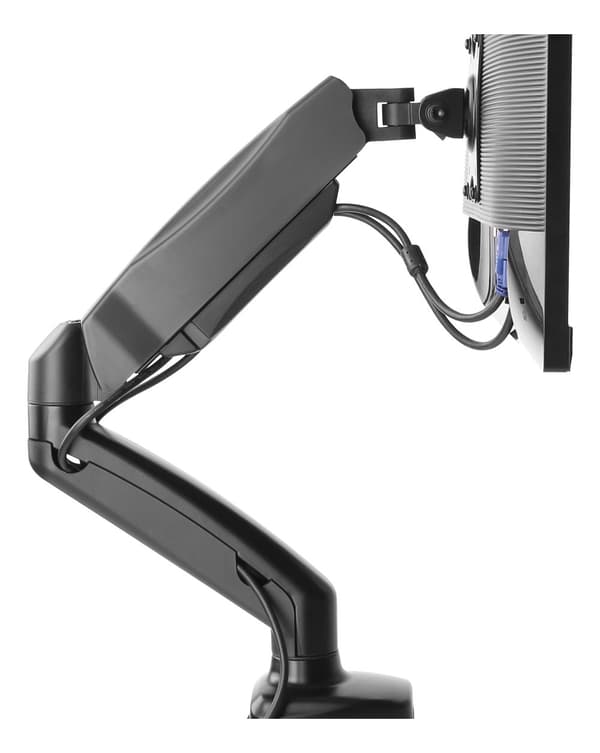 Monitor desk mount 13-27", gas operated, VESA, three axis