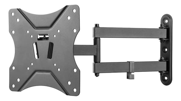 OFFICE Fullmotion wall Mount tilt swivel 23"42" 25 kg Sort