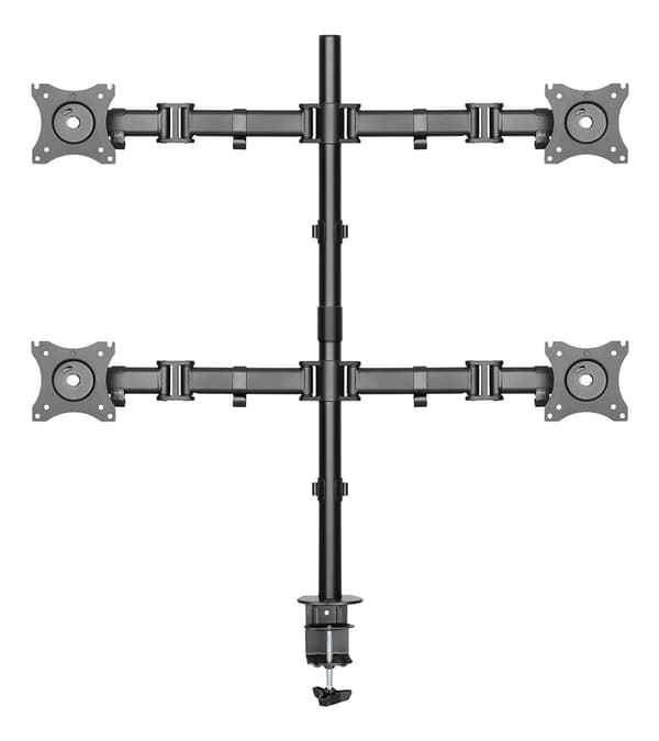 OFFICE Quad Desk Mount, tilt, swivel, rotate, 13"-27"