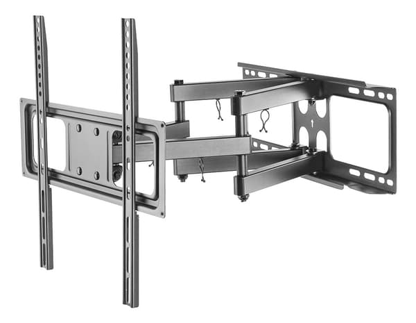 Full motion 3-way wall mount for monitor/tv, 32"-55", tilt Svart