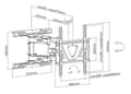 Miniatyrbild 6 av 8: OFFICE UltraSlim Low Profile FullMotion Wall Mount 32"70"