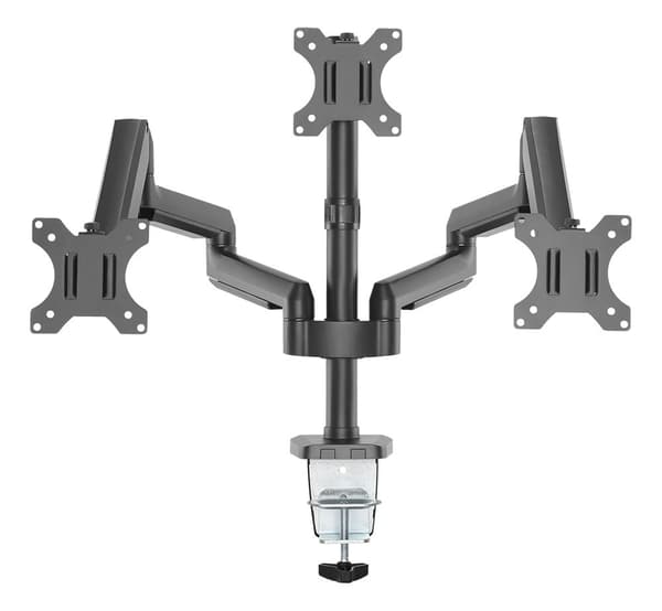 OFFICE Triple Mount Gas Spring Monitor Arm tilt 17"-27"