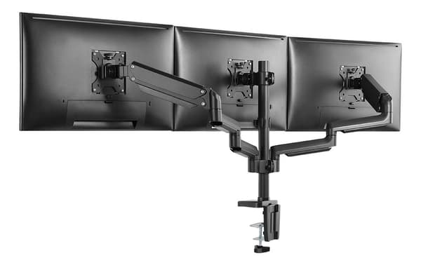OFFICE Triple Mount Gas Spring Monitor Arm tilt 17"-27"