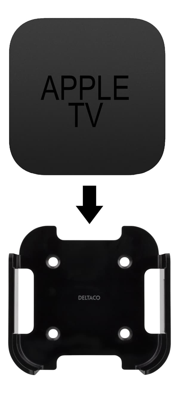 Wall mount for HD, 4K Gen 1 & Gen 2 Apple TV, black