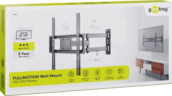 TV-veggfeste Basic FULLMOTION (M)