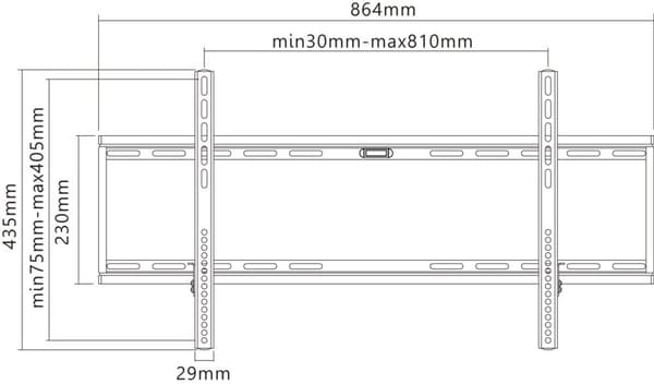 TV vægbeslag Basic FIXED (XL)