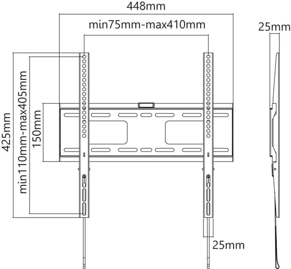 TV-seinäteline Pro FIXED (M)