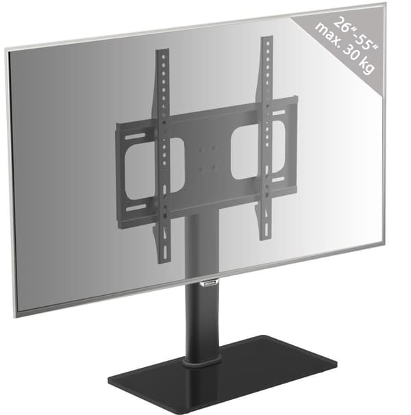 B-TTS 400 TV stander med glasfod, sort.