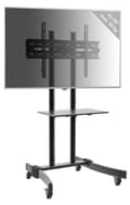 Miniatyrbild 4 av 5: B-MS 125 TV-stativ Höjdjusterbart med 1 hylla och hjul svart.