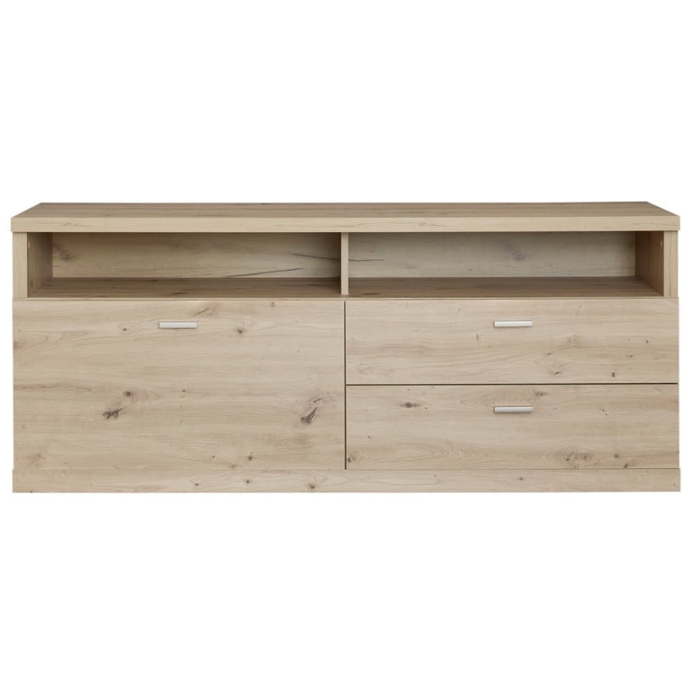 Echo TV möbel 2 lådor, 2 öppna fack, 1 klaff, utan belysning ekmönstrad.