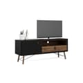 Miniatyrbild 7 av 9: Rye TV möbel 1 dörr, 1 låda mattsvart, valnötslook.