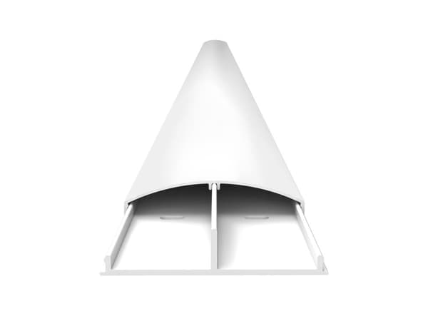 Multibrackets Cable Cover SS White 75mm W - 1100mm L - Kabelskjuler (liggende profil), hvid
