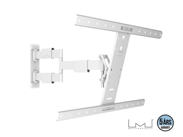 Multibrackets Universal TV-vægbeslag 37" - 55" VESA Flexarm Thin White - monteringssæt til skærmstørrelse hvid