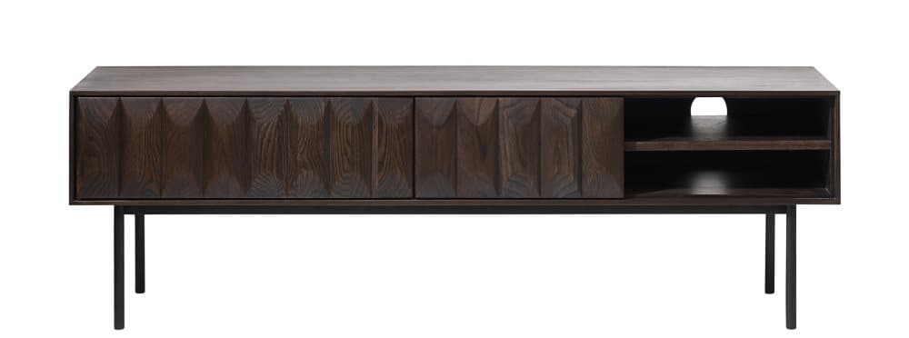 Latina TV möbel 2 lådor och 2 öppna hyllplan brun.