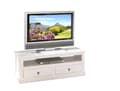 Miniatyrbilde 9 av 10: Pall TV-bord 2 skuffer, 1 rom hvit.