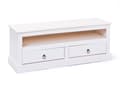 Miniatyrbilde 1 av 10: Pall TV-bord 2 skuffer, 1 rom hvit.