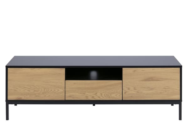 Sea TV-bord svart, eik, etall svart.