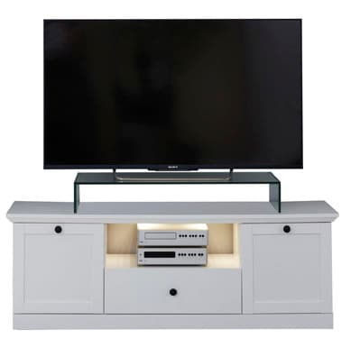 Brax TV-bord 2 dører, 1 skuff og 1 hylle, hvit.