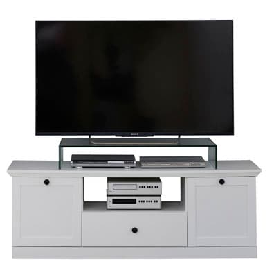 Brax TV-bord 2 dører, 1 skuff og 1 hylle, hvit.