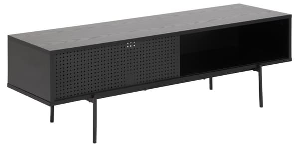 Angus TV-bord med 1 skyvedør svart.