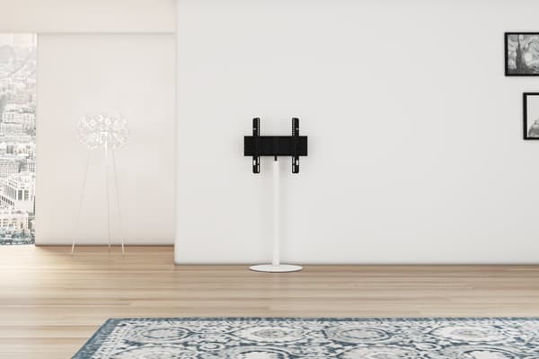 Cirla TV stander med rund fod, hvid.