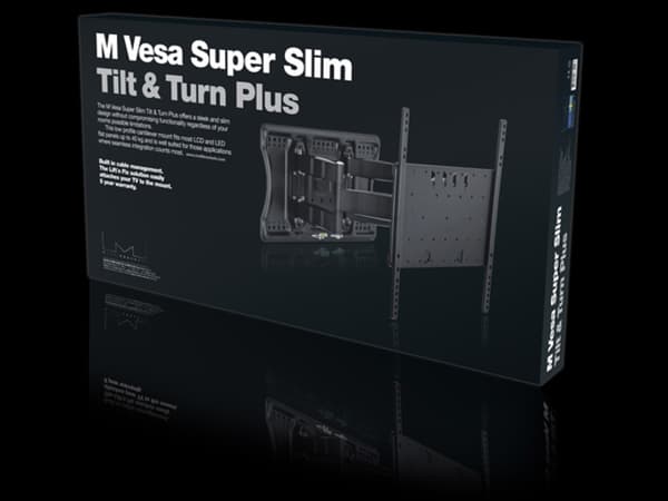 Multibrackets M VESA Super Slim Tilt & Turn Plus black - screen size: 32" - 65"