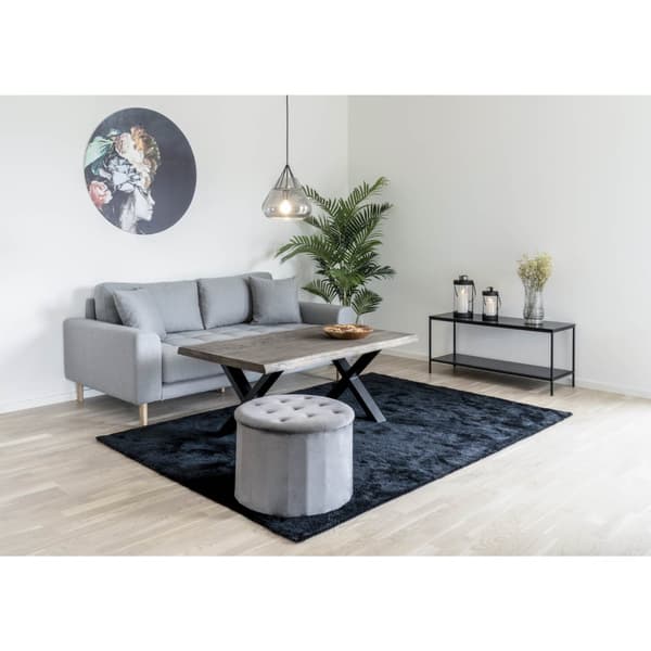 Vita TV-bord med 2 hyller, svart.
