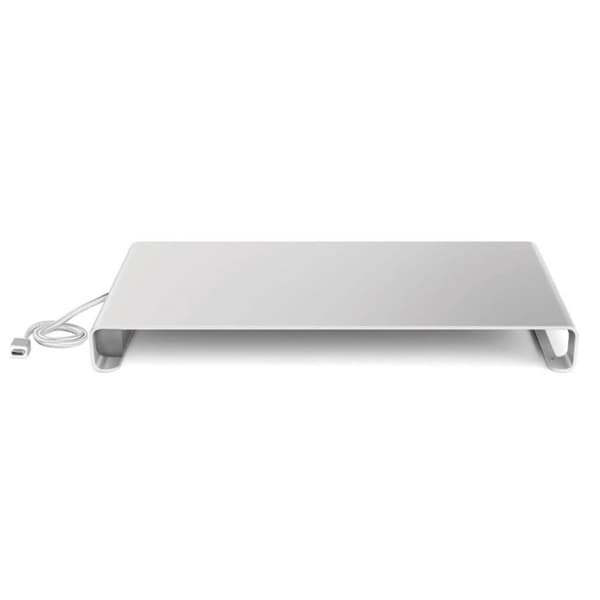 DESIRE2 Laptop/Monitor Stander Universal 3x USB-A, 1x Type-C, Sølv