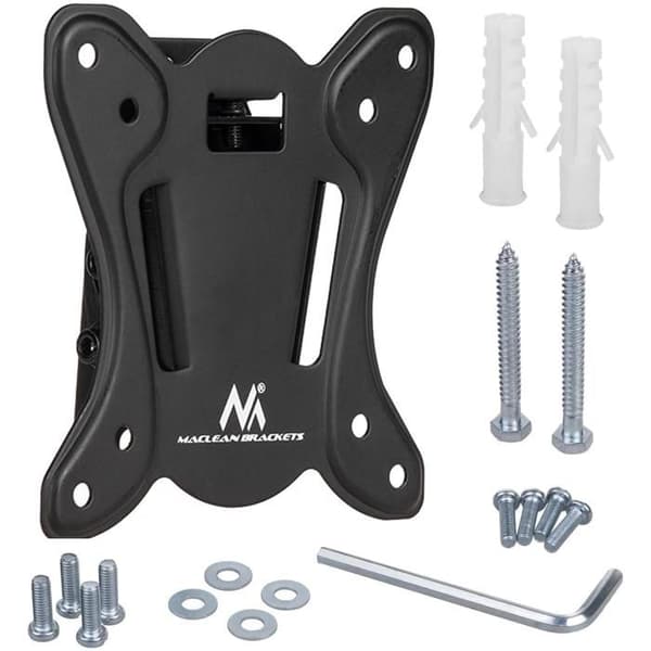 Väggfäste för TV eller skärm 13-27" 25kg Maclean MC-715 Svart
